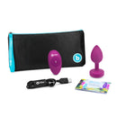 VIBRATING JEWEL PLUG FUCHSIA S/M