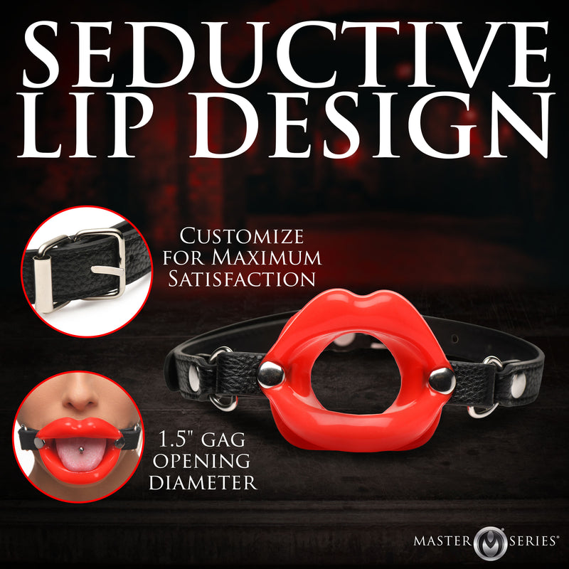 MASTER SERIES JUICY LIPS OPEN MOUTH GAG RED