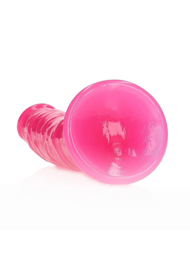 REALROCK GLOW IN THE DARK 7" SLIM DILDO PINK