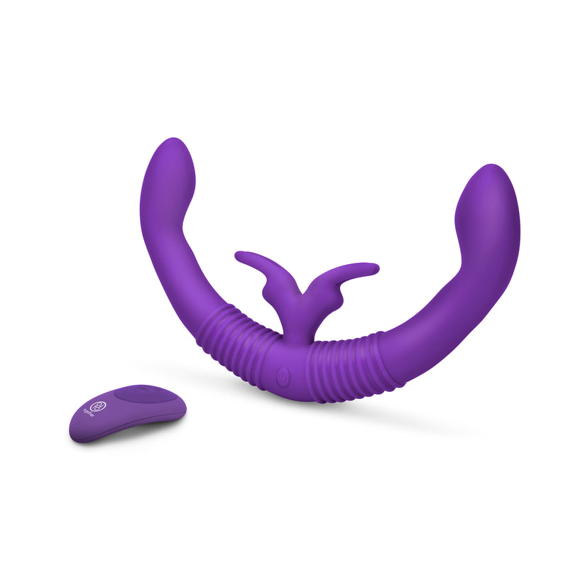 TOGETHER VIBES V2 PURPLE DOUBLE ENDED VIBRATOR WITH REMOTE