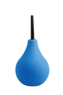 CleanStream One Way Valve anal douche: blue squeeze bulb with a slim black nozzle