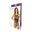 FLIRTY FISHNET DRESS BLACK O/S