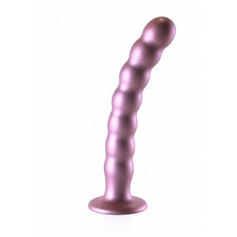 BEADED G SPOT 8" DILDO ROSE GOLD