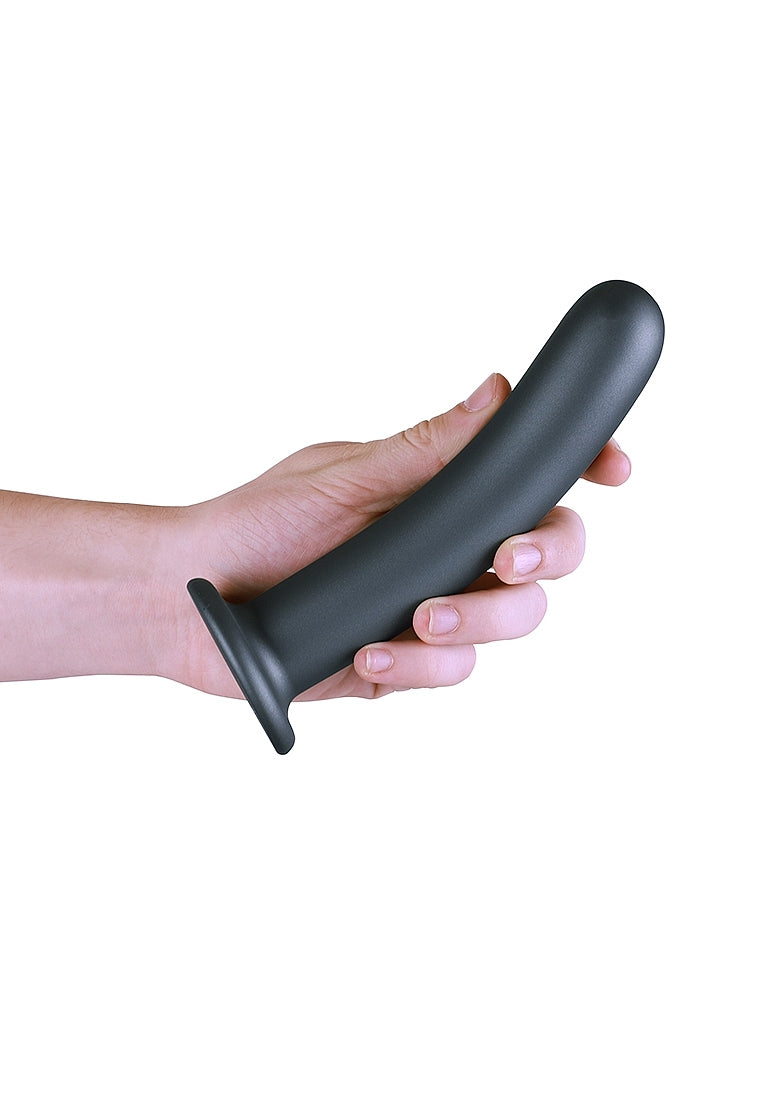 SMOOTH G SPOT 7" DILDO GUNMETAL