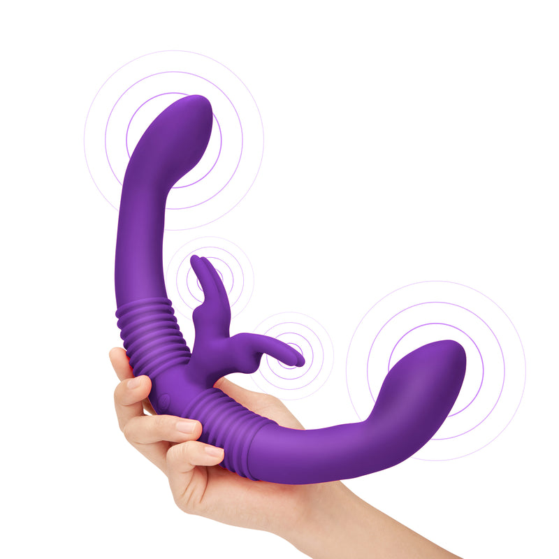 TOGETHER VIBES V2 PURPLE DOUBLE ENDED VIBRATOR WITH REMOTE