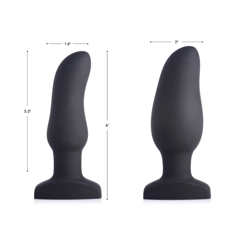 SWELL CURVED VIBRATING INFLATABLE ANAL PLUG WITH REMOTE