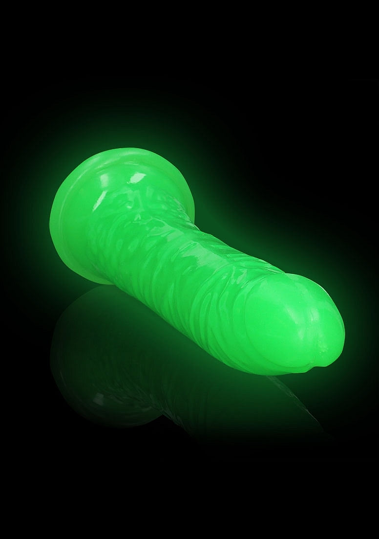 OUCH! GLOW IN THE DARK 10" SLIM DILDO GREEN