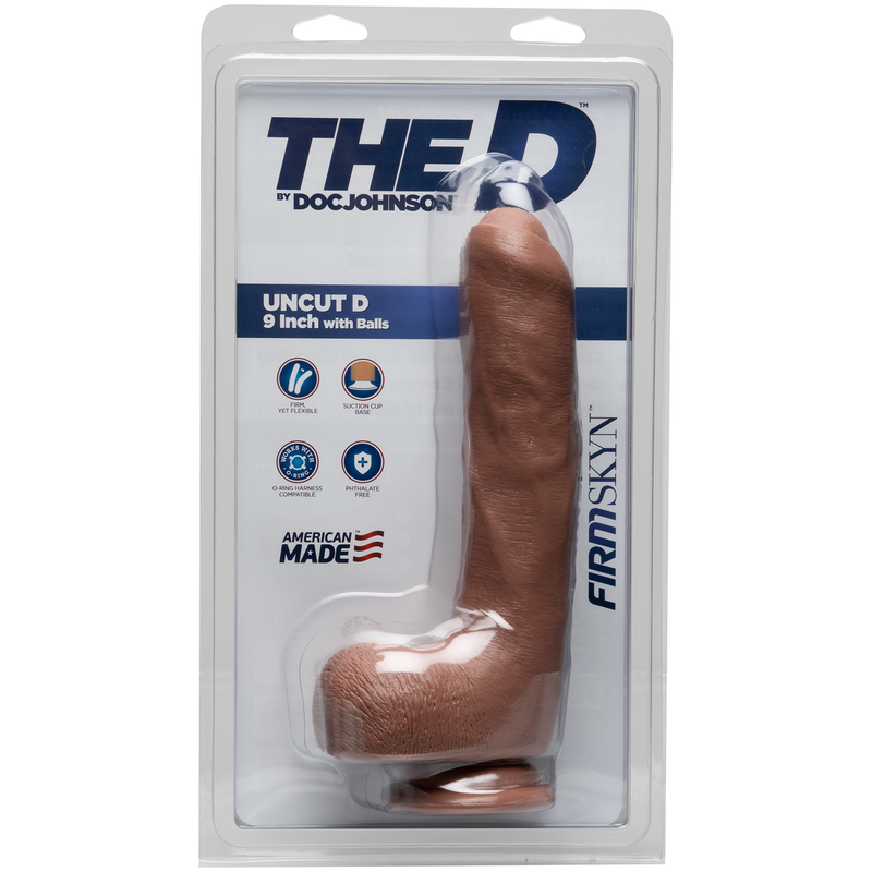 THE D UNCUT FIRMSKYN CARAMEL 9" DILDO