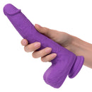 STUDS GYRATING & THRUSTING DILDO PURPLE 7"