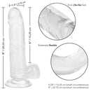 SIZE QUEEN 6" DILDO CLEAR