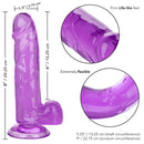SIZE QUEEN 6" DILDO PURPLE