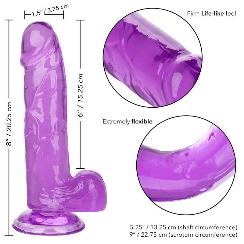 SIZE QUEEN 6" DILDO PURPLE