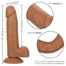SIZE QUEEN 6" DILDO BROWN