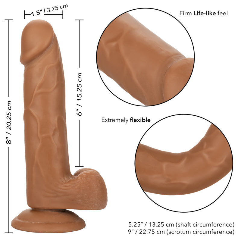 SIZE QUEEN 6" DILDO BROWN