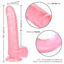 SIZE QUEEN 8" DILDO PINK