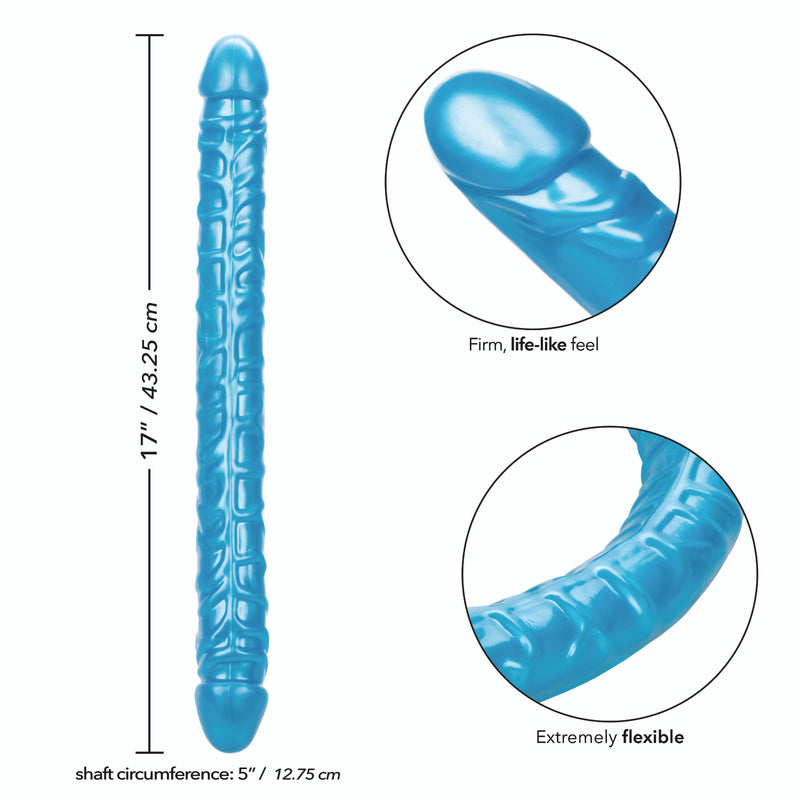 SIZE QUEEN 17" DOUBLE DONG BLUE