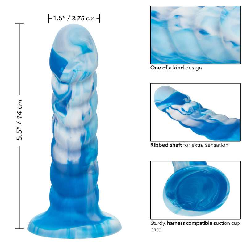 TWISTED LOVE RIBBED PROBE BLUE 5.5"
