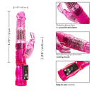 Size: 4.75 in (12 cm) shaft, 1.25 in (3.25 cm) wide, 2.5 in (6.25 cm) ears. Flickering ears, rotating beads