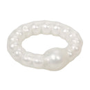 PEARL BEADED PROLONG RING WHITE