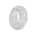 Clear Premium Silicone Ring Medium at an angle, showing its thick band