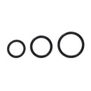 SUPPORT 3 PIECE RINGS BLACK