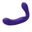 CalExotics Her Royal Harness Love Rider: purple silicone strapless strap-on with a ridged internal bulb