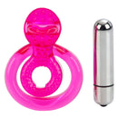 Dual Clit Flicker with the silver vibrating bullet removed and shown beside the ring
