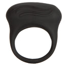 Front view of the black Lovers Arouser showing the ring opening and ridged top