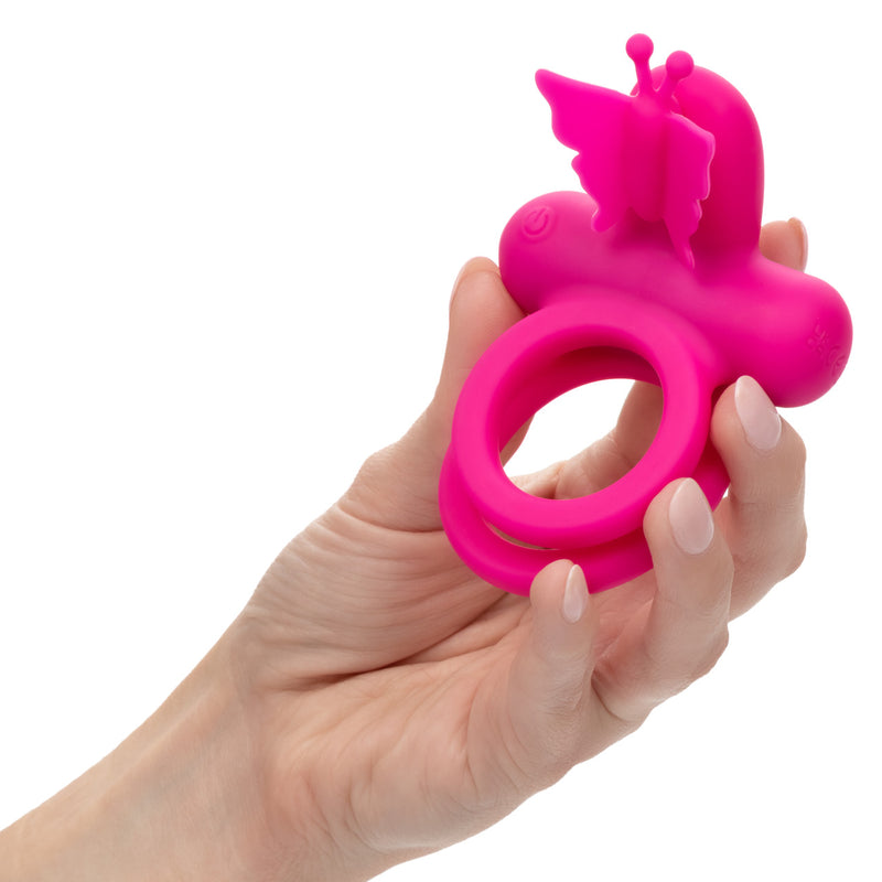 BUTTERFLY DUAL RING PINK