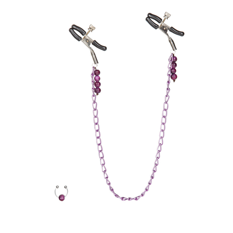 NIPPLE PLAY PURPLE CHAIN NIPPLE CLAMPS