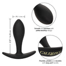 Boundless Teardrop Plug size chart: 2.5 in (6.25 cm) tall, 0.75 in (2 cm) wide. Petite teardrop design, easy pull handle