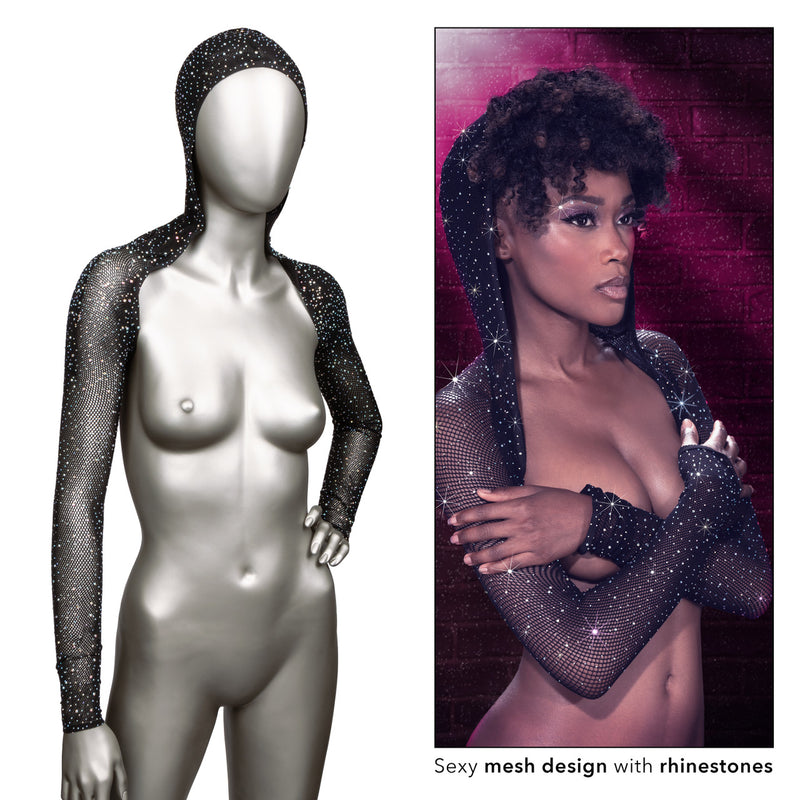 RADIANCE HOODED SHOULDER SHRUG O/S