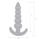 BLUE LINE BEADED ANAL PLUG 4.5"