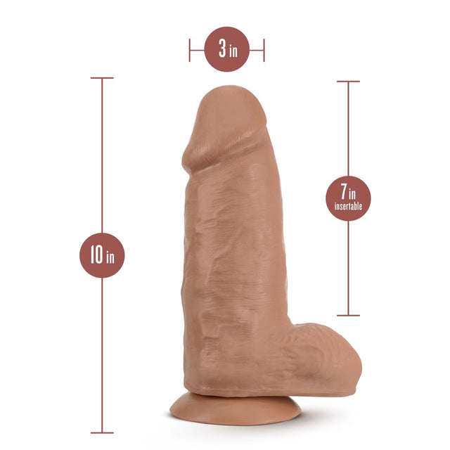 AU NATUREL CHUB 10" DILDO MOCHA