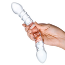 Glas Double Trouble held in one hand to show its size
