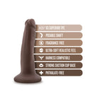 DR SKIN PLUS 5.5" POSABLE DILDO CHOCOLATE