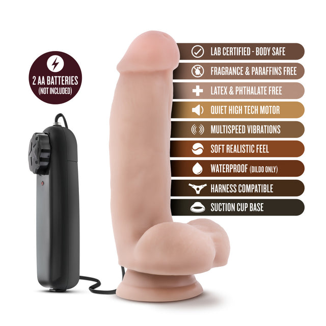 COVERBOY THE QUARTERBACK 7" VIBRATING DILDO