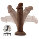 DR SKIN PLUS 6" POSABLE DILDO CHOCOLATE