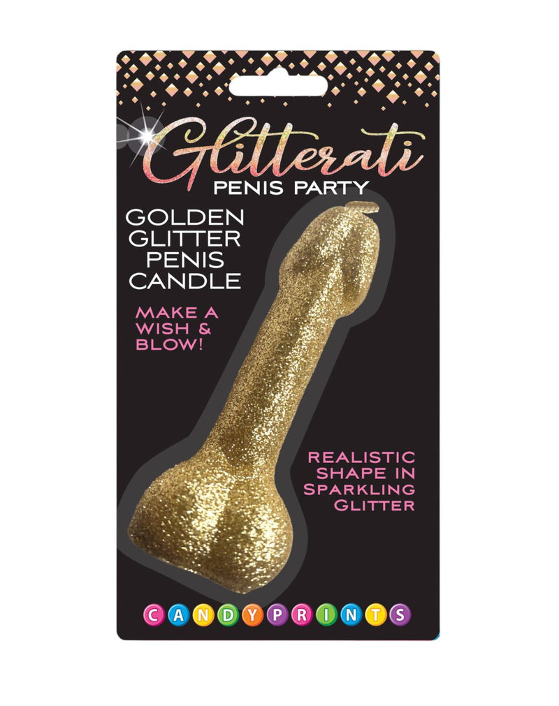 GOLD GILTTER PENIS CANDLE