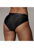 VIBRATING STRAP ON HIPSTER BLACK M/L