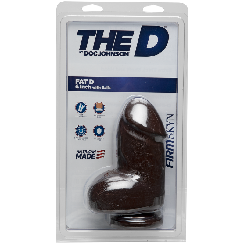 THE D FAT FIRMSKYN CHOCOLATE 6" DILDO