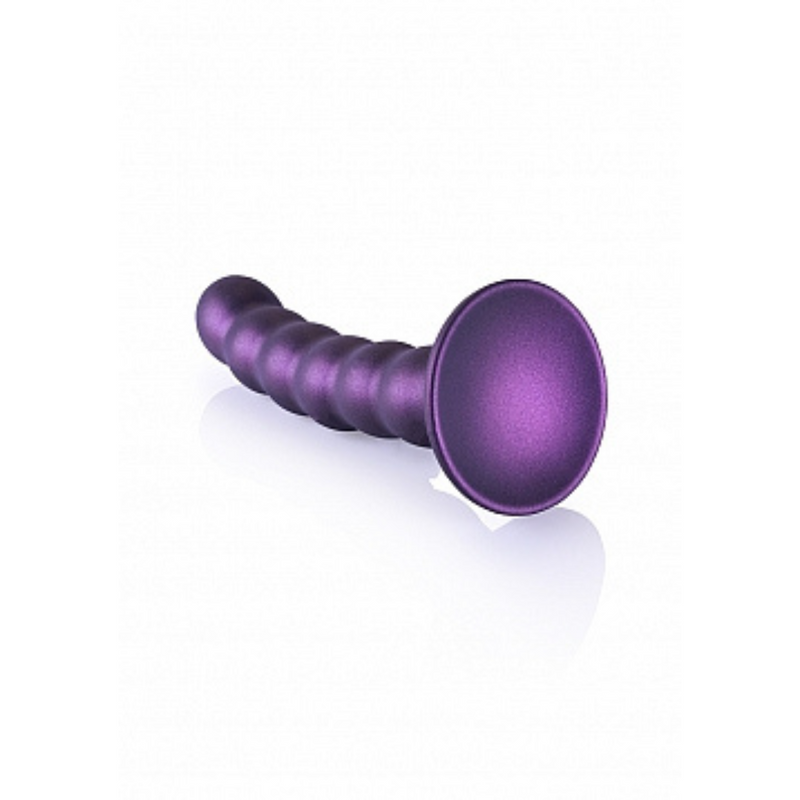 BEADED G SPOT 5" DILDO METALLIC PURPLE