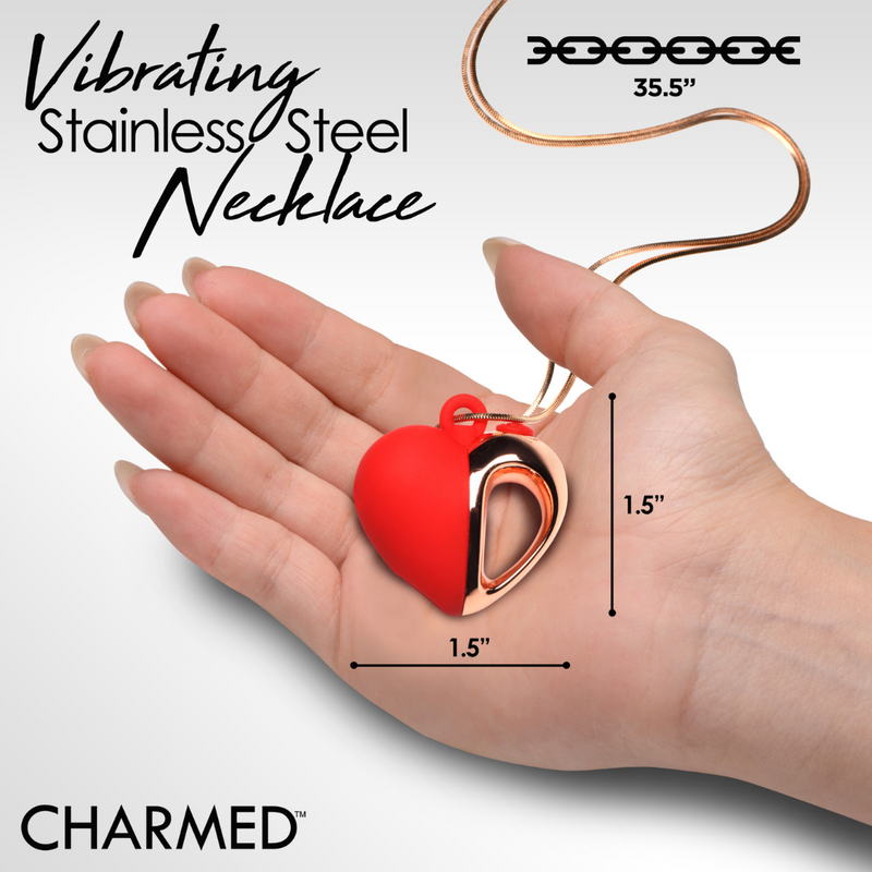 VIBRATING NECKLACE RED HEART