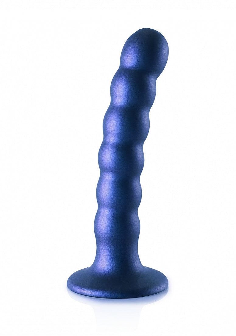 BEADED G SPOT 5" DILDO METALLIC BLUE