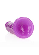 REALROCK GLOW IN THE DARK 9" SLIM DILDO PURPLE