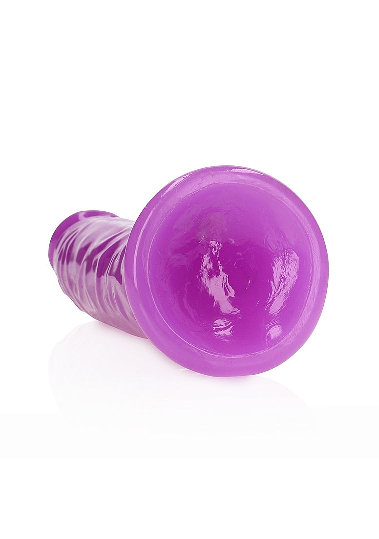 REALROCK GLOW IN THE DARK 9" SLIM DILDO PURPLE