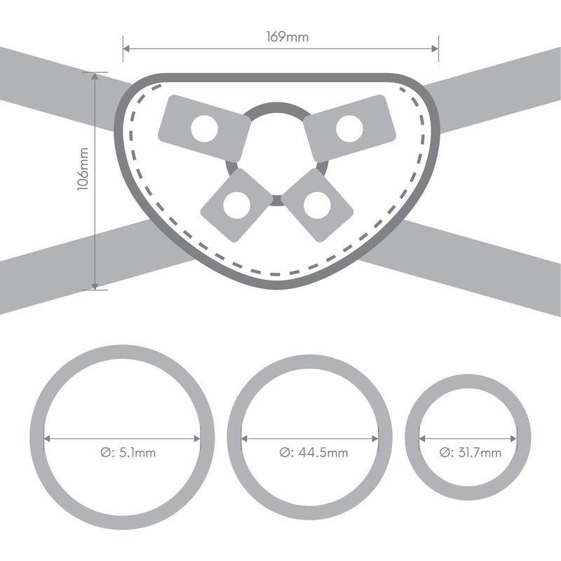 TOGETHER TILT STRAP ON HARNESS &  6.5" VIBRATING DILDO