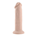 GIRTHY VIBRATING 7" DILDO WHITE