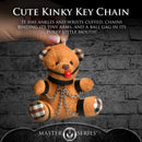 MOUTH PROPGED TEDDY KEYCHAIN