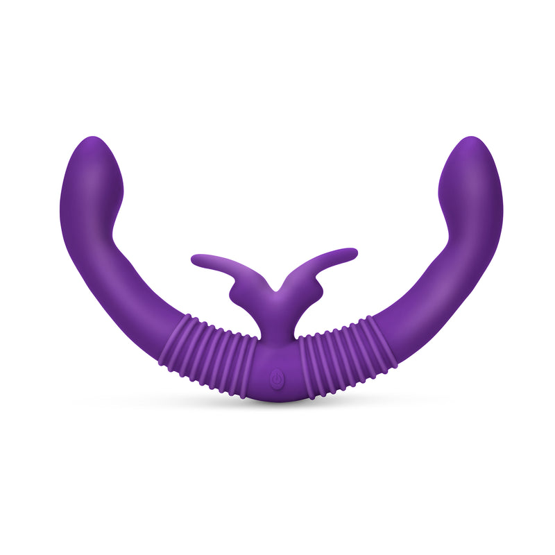 TOGETHER VIBES V2 PURPLE DOUBLE ENDED VIBRATOR WITH REMOTE